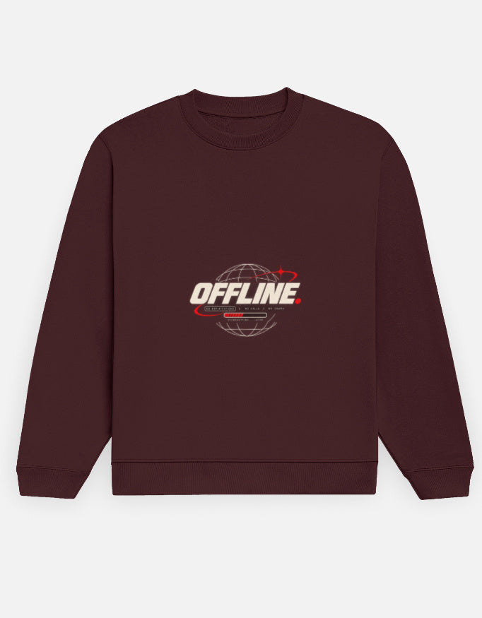 Offline Oversized Sweatshirt – Graphic Unisex Streetwear