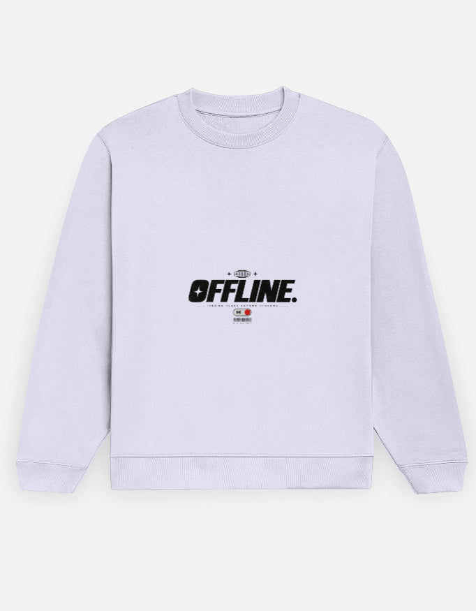 Offline Oversized Sweatshirt – Graphic Print Unisex Streetwear