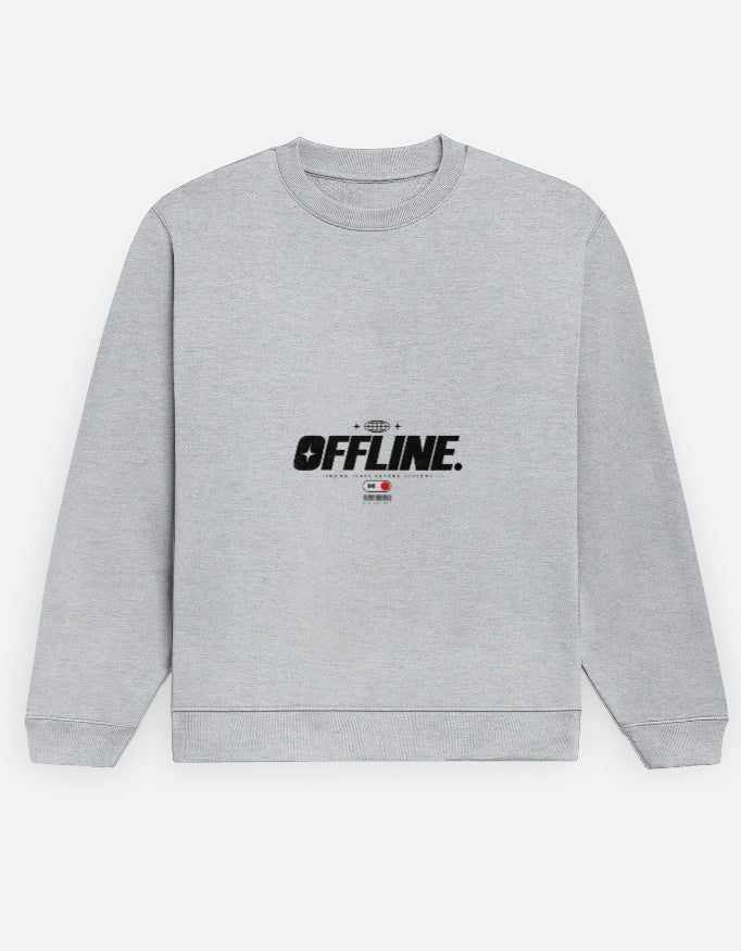 Offline Oversized Sweatshirt – Graphic Print Unisex Streetwear