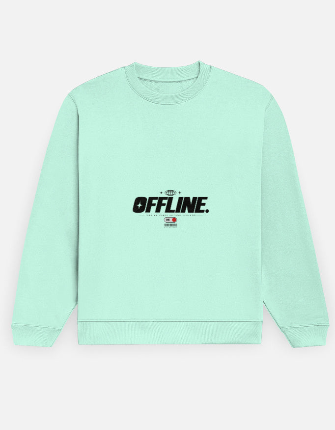 Offline Oversized Sweatshirt – Graphic Print Unisex Streetwear