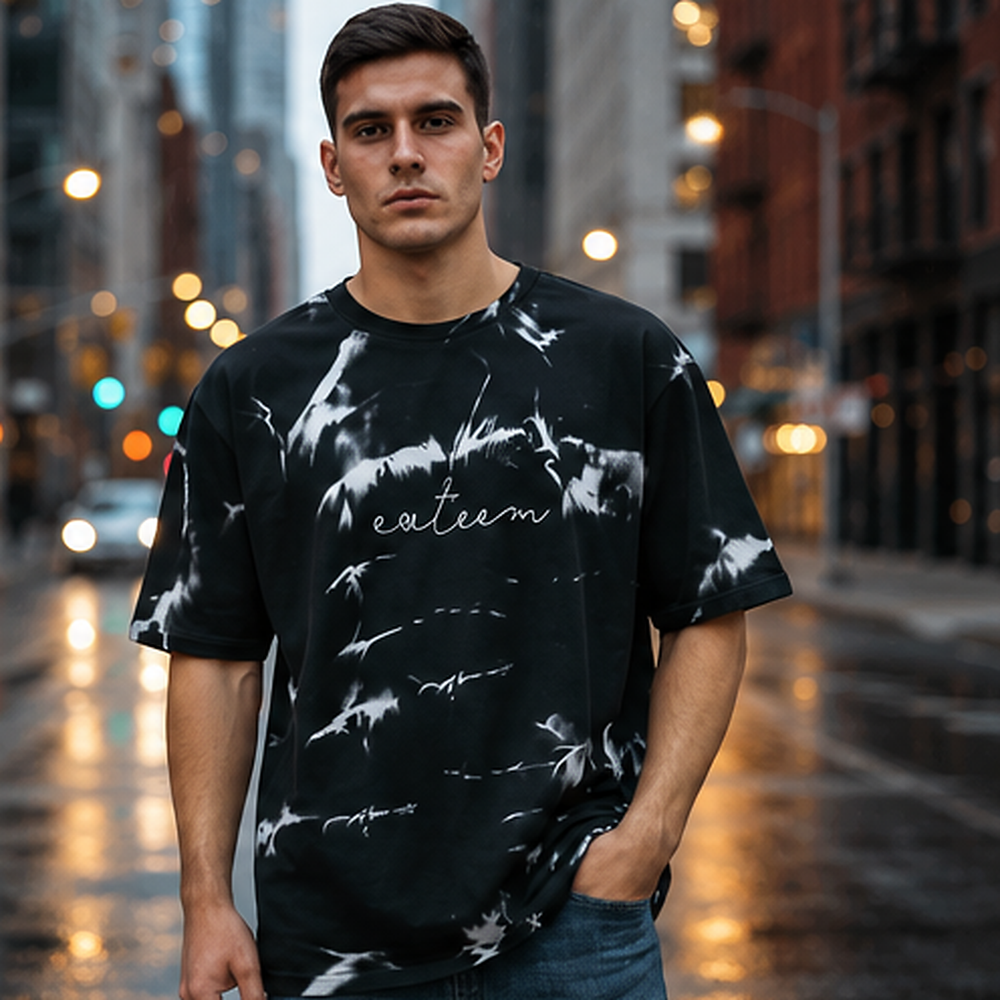 Unisex Casual Printed Tee – Oversized Fit Streetwear T-Shirt