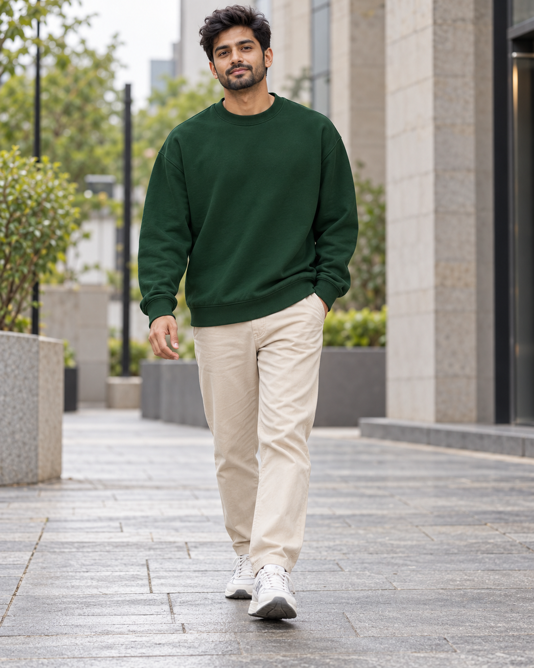 Hell Rider - Unisex Oversized Sweatshirt — full-length front lifestyle