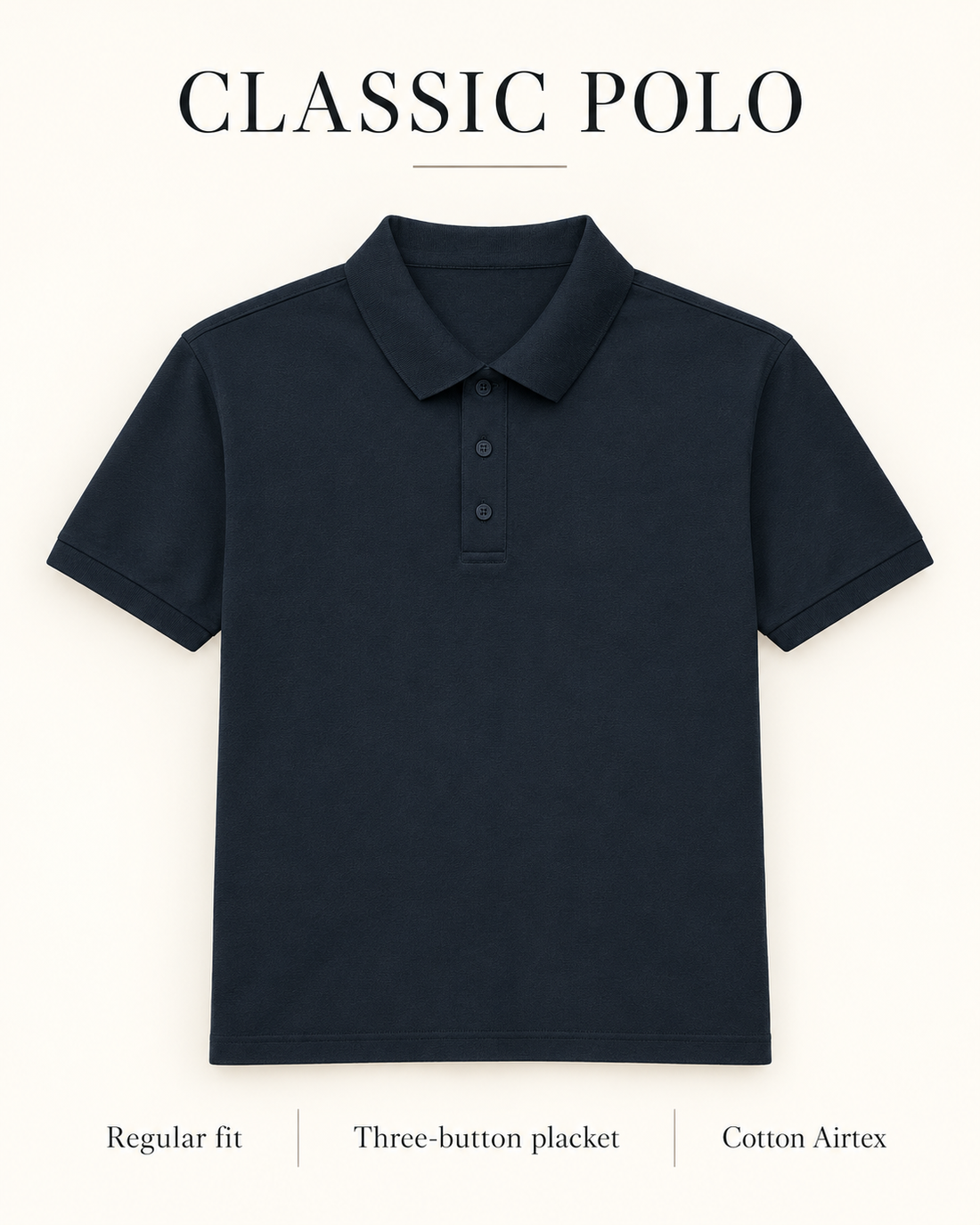 Classic Men’s Polo – Timeless Comfort & Style — product features