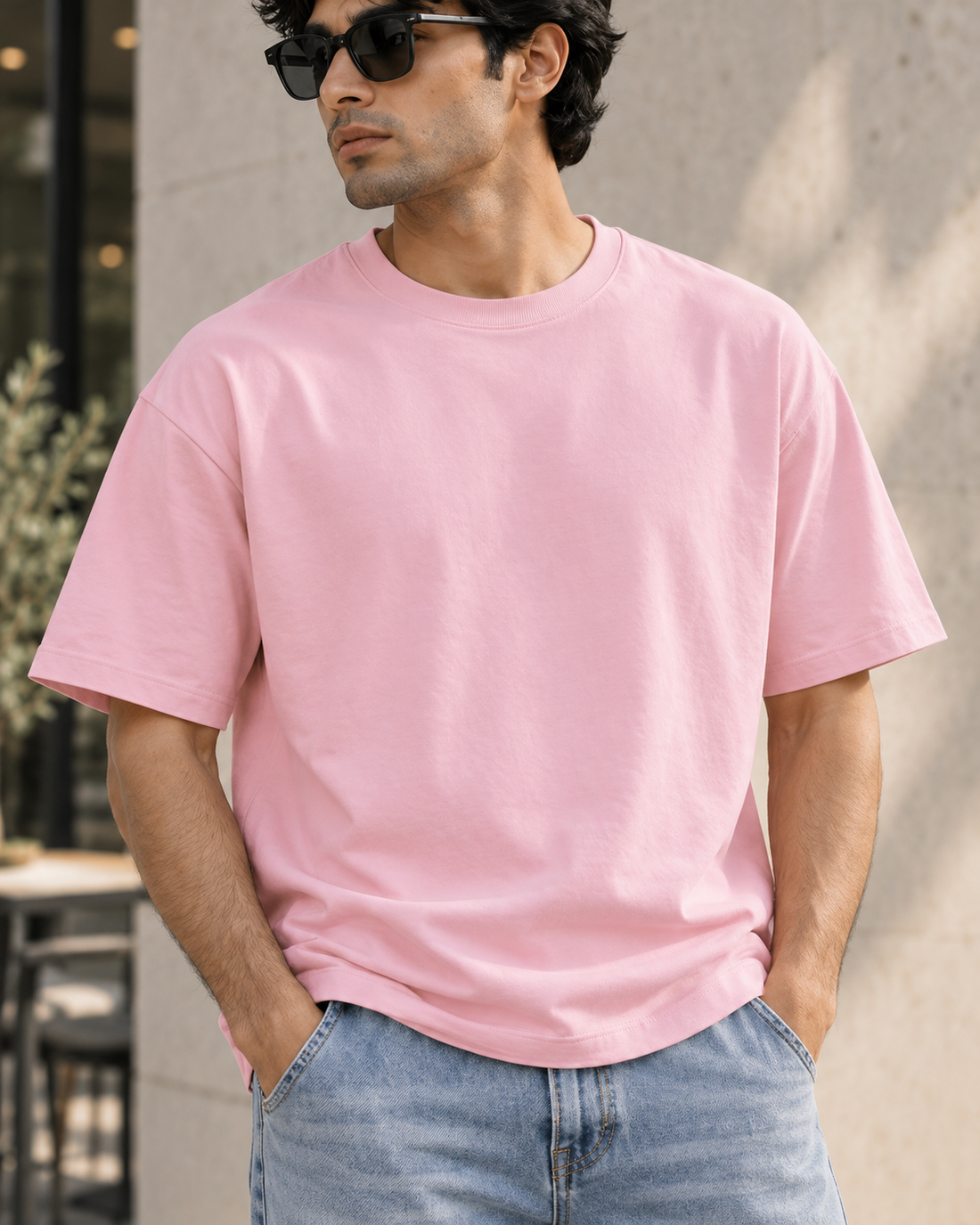 Modern Unisex Stretch Tee – Sharp Fit Minimalist T-Shirt — garment close-up