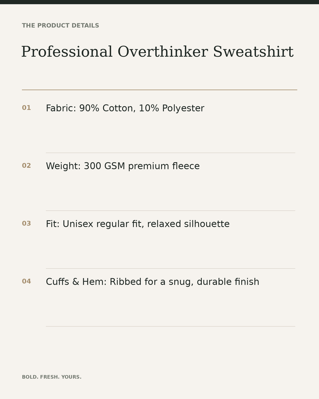 Professional Overthinker Sweatshirt – Bear Graphic Unisex Streetwear — product details, fabric, fit and care