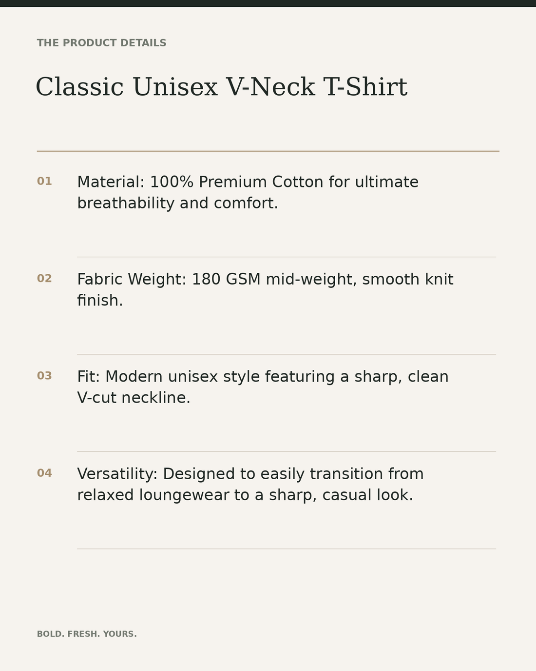 Classic Unisex V-Neck T-Shirt – Ultra-Soft Everyday Casual Tee — product details, fabric, fit and care
