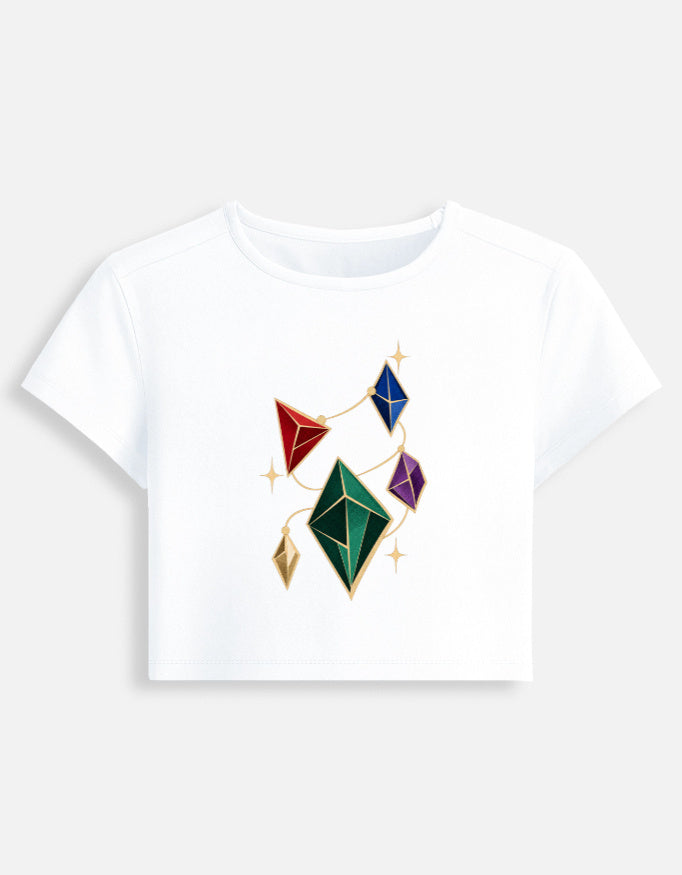 Snug Fit Cropped Baby Tee | Women's Cotton Spandex Everyday Tee alternate view
