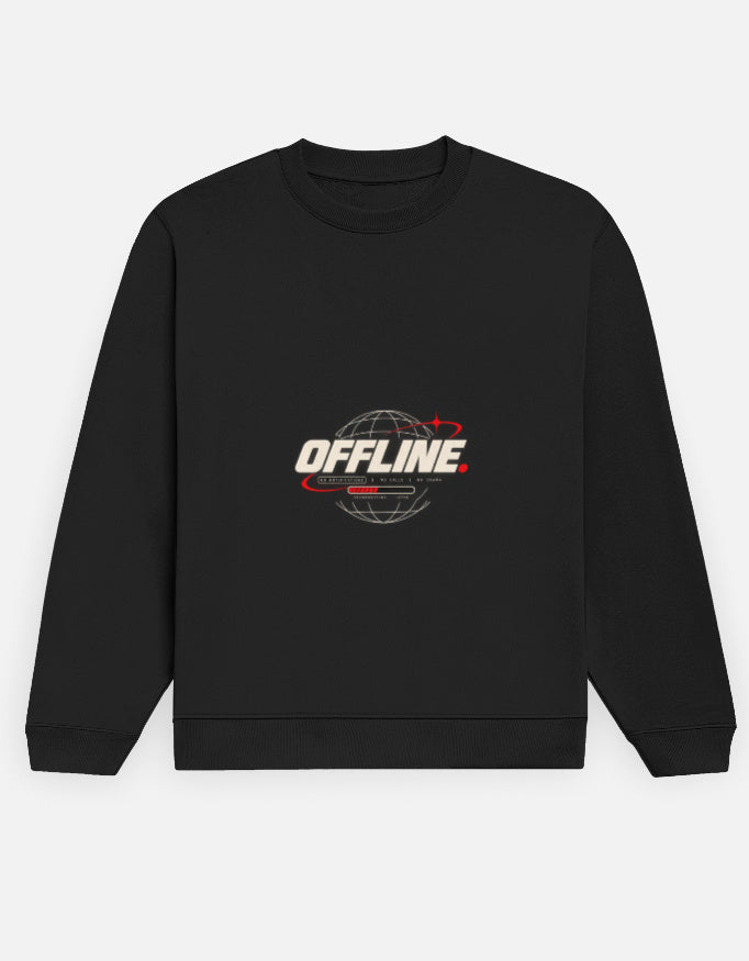 Offline Oversized Sweatshirt – Graphic Unisex Streetwear alternate view