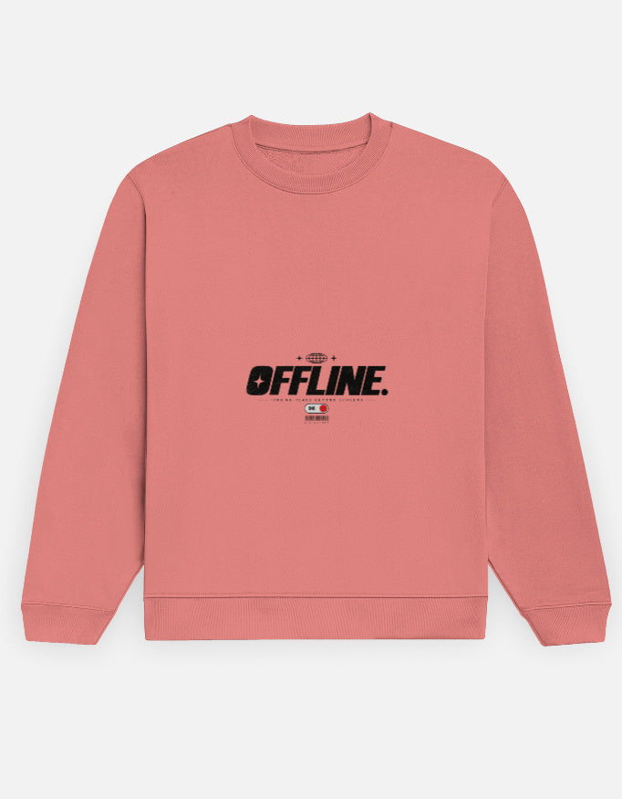 Offline Oversized Sweatshirt – Graphic Print Unisex Streetwear