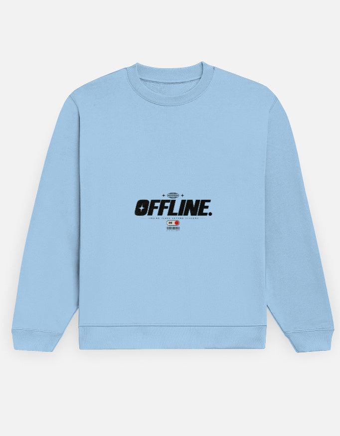 Offline Oversized Sweatshirt – Graphic Print Unisex Streetwear