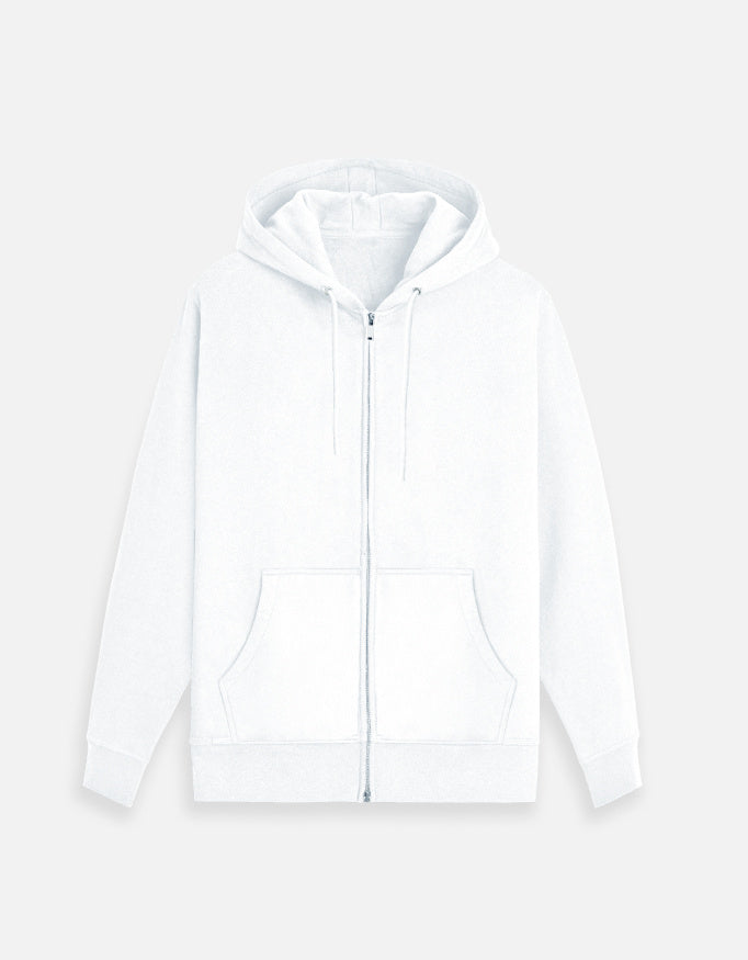 Unisex Zip Hoodie – 400 GSM Heavyweight Cotton Blend, Regular Fit | StitchPop alternate view