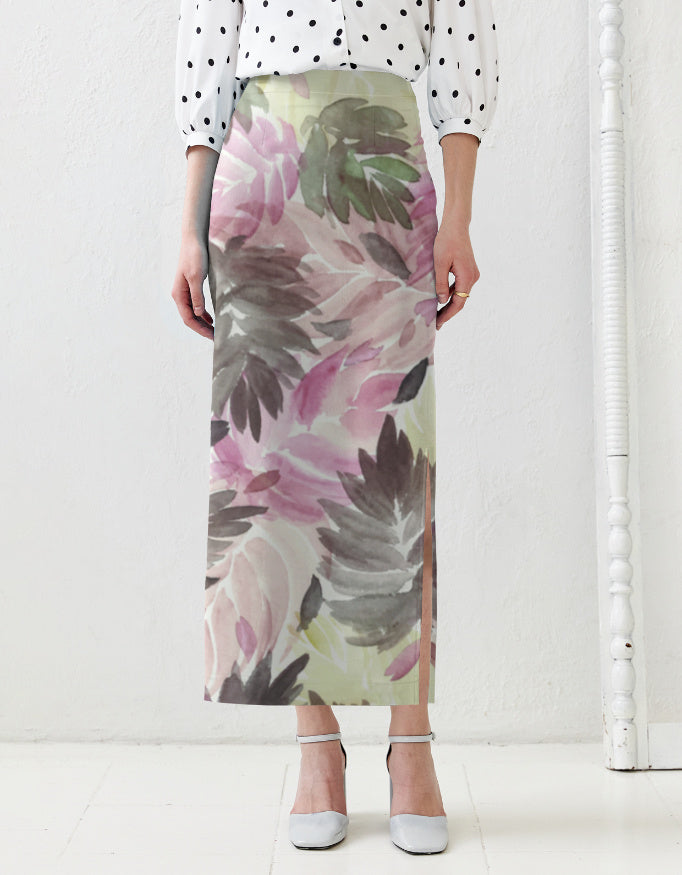 पेंटेड पेटल पेंसिल स्कर्ट alternate view