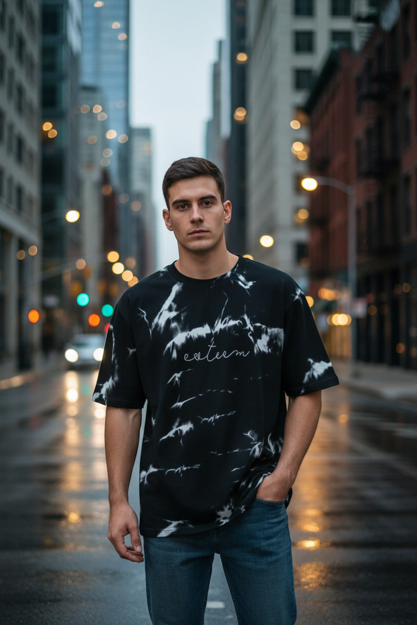 Unisex Casual Printed Tee – Oversized Fit Streetwear T-Shirt alternate view