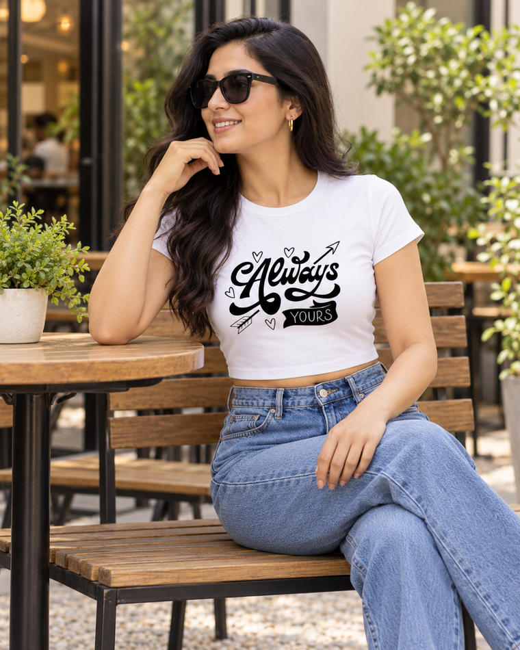 Always Yours Baby Tee | Cute Crop Top alternate view