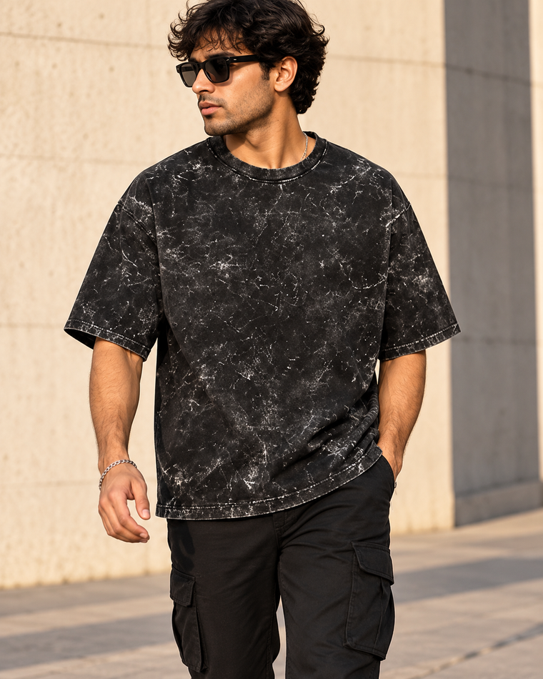 Unisex Acid Washed Oversized Tee | Premium 240GSM alternate view