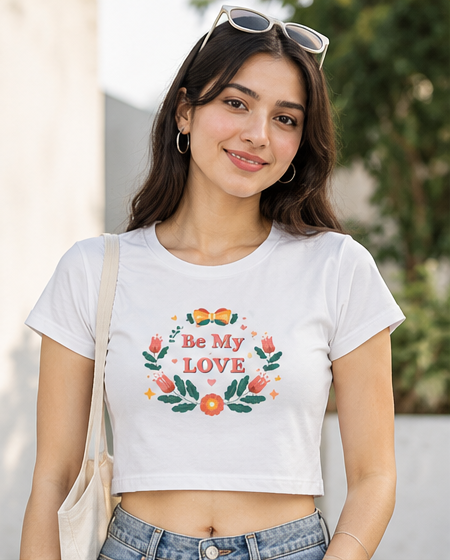 Be My Love Baby Tee lifestyle front