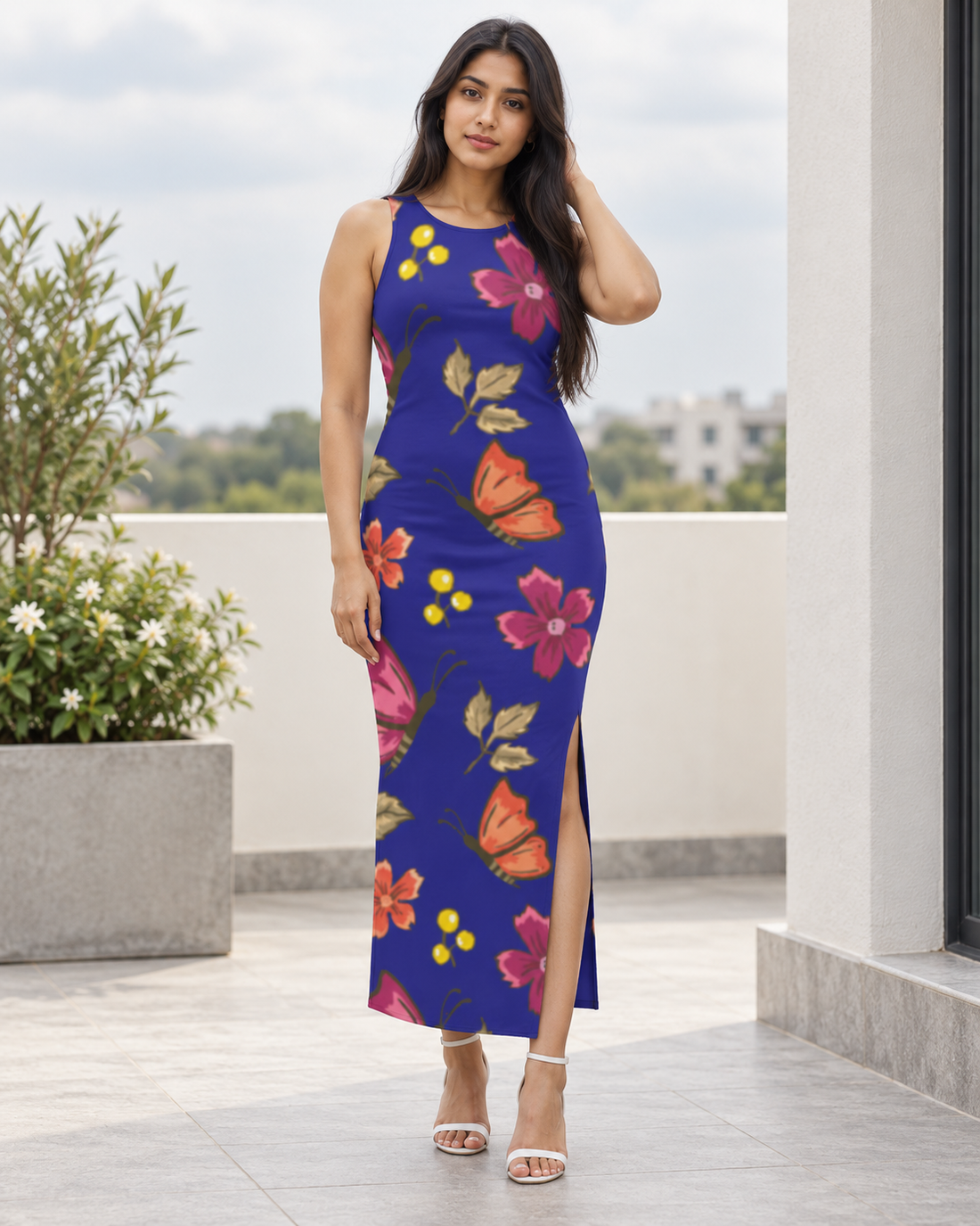 Butterfly Bliss Bodycon Dress — front view