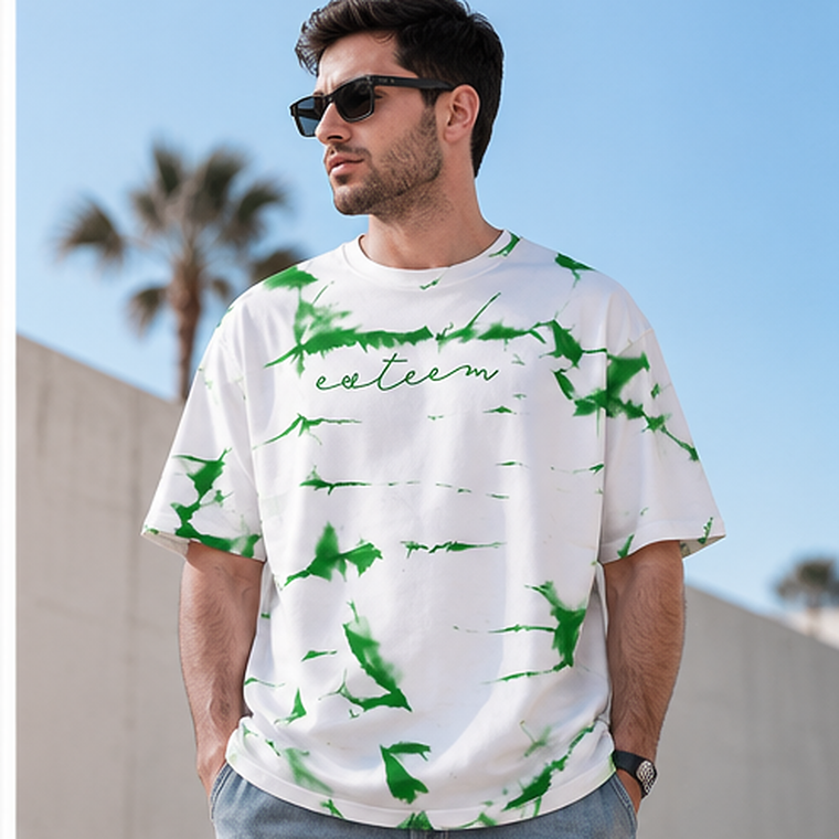 Unisex Casual Printed Tee – Oversized Fit Streetwear T-Shirt