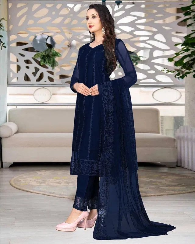 Kurta With Dupatta And Bottomwear