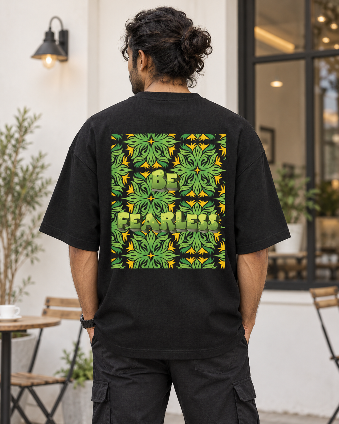 Be Fearless Core – Unisex Terry Oversized Tee — hero lifestyle