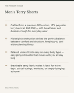 Men's Terry Shorts – Relaxed Fit — product details, fabric, fit and care