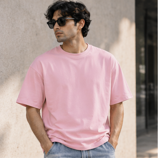 Modern Unisex Stretch Tee light baby pink lifestyle
