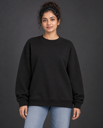 Neutral Mode-Unisex Oversized Sweatshirt — studio fit view