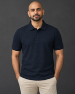 Classic Men’s Polo – Timeless Comfort & Style — studio fit view
