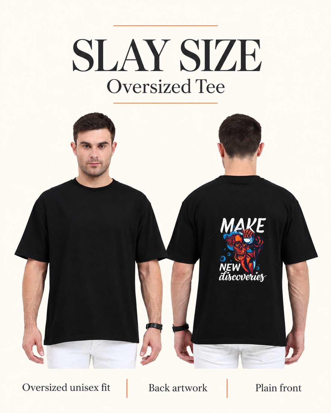 Slay Size Unisex Oversized Tee — oversized fit and artwork guide