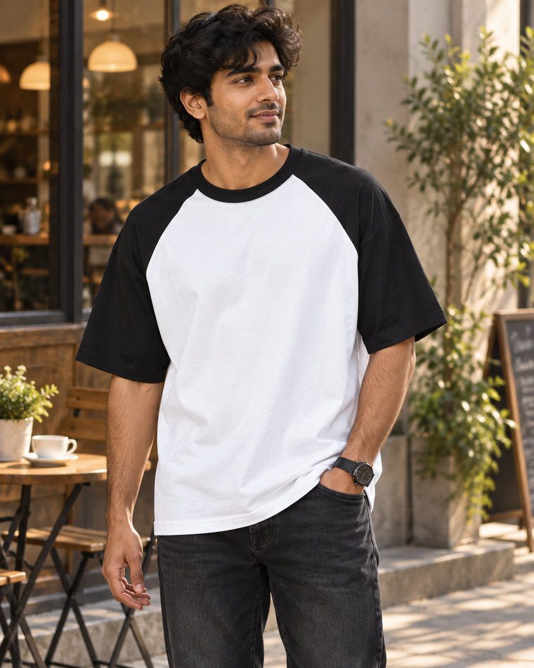 Oversized Raglan Tee | Streetwear Drop Shoulder T-Shirt