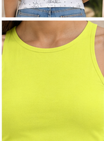 Sunny Sculpt yellow bodycon dress neckline and fabric detail