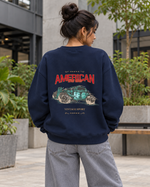 Torque Theory – Unisex Oversized Sweatshirt — female back lifestyle