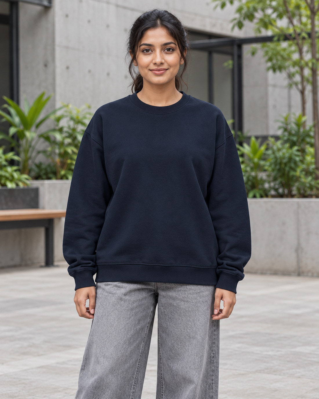 Torque Theory – Unisex Oversized Sweatshirt — plain front female lifestyle