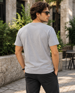 Classic Unisex V-Neck T-Shirt – Ultra-Soft Everyday Casual Tee — back lifestyle photo