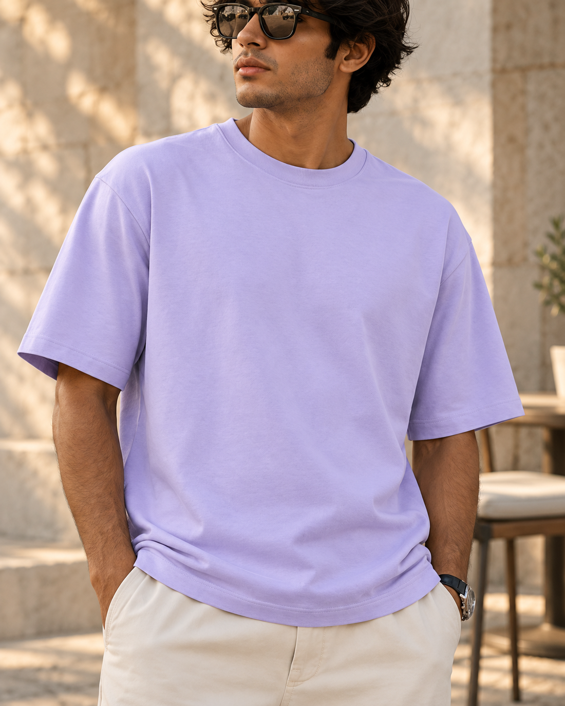Unisex Supima Cotton T-Shirt – 160 GSM Premium Regular Fit Tee — garment close-up